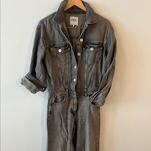 Zara Charcoal Denim Jumpsuit